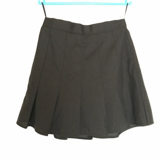 美品　プリーツスカート レディース ミニスカート 黒　Lサイズ(ミニスカート)
