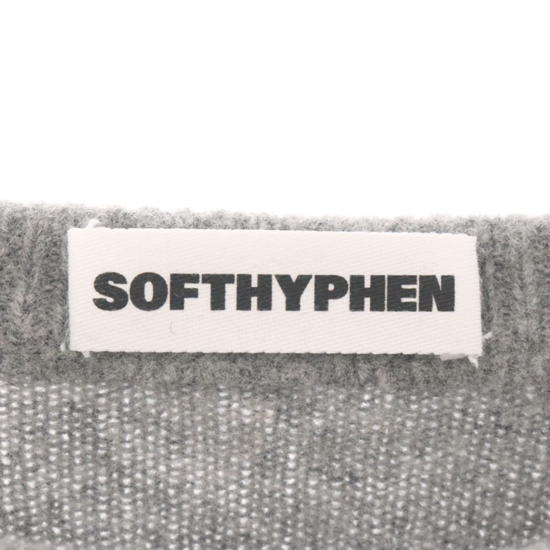 SOFTHYPHEN ソフトハイフン ウールクルーネックニットセーター MGMNT221036 グレー メンズのトップス(ニット/セーター)の商品写真