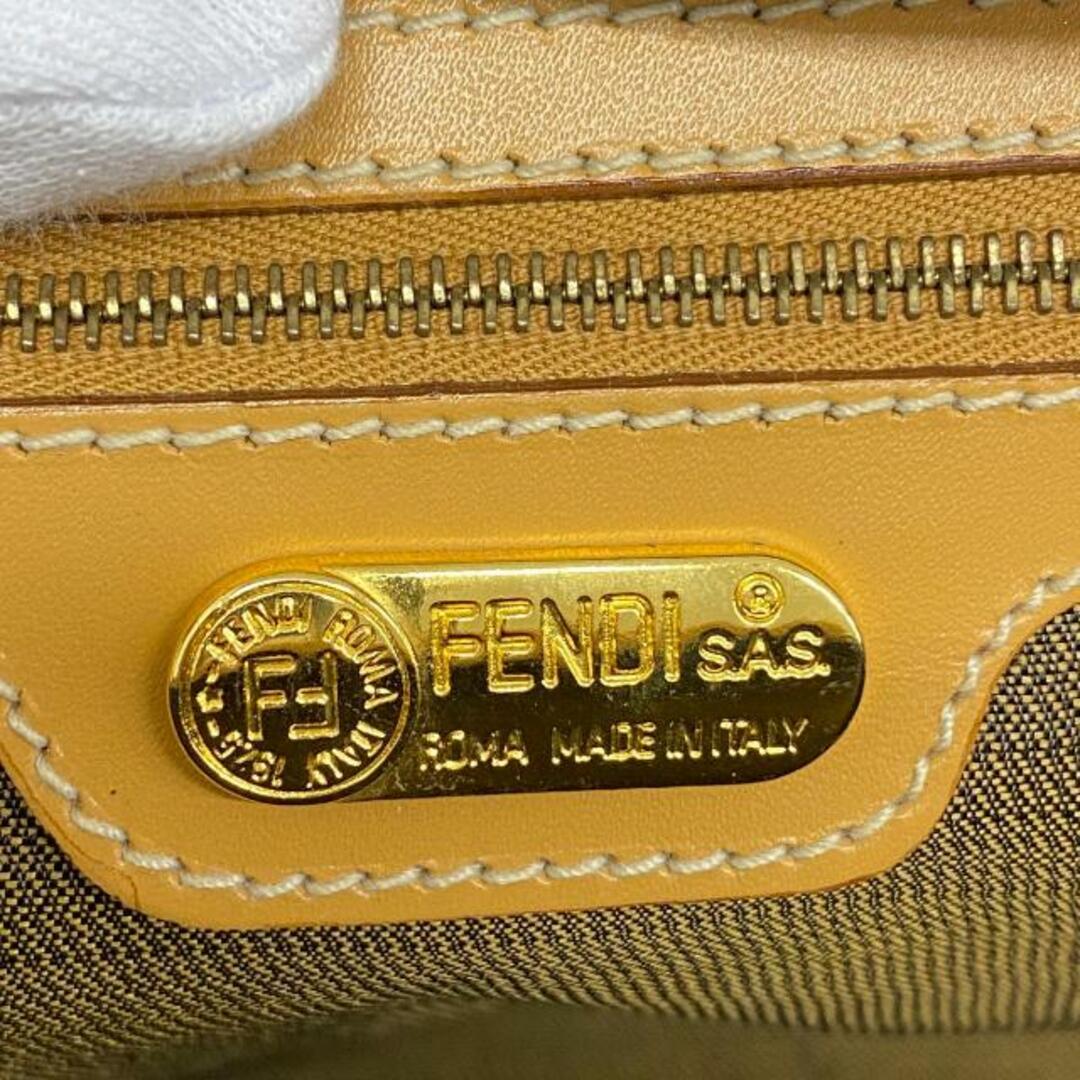 FENDI(フェンディ)の【4hd4868】フェンディ ハンドバッグ/コーティングキャンバス/ベージュ/ホワイト/ゴールド金具 【中古】 レディース レディースのバッグ(ハンドバッグ)の商品写真