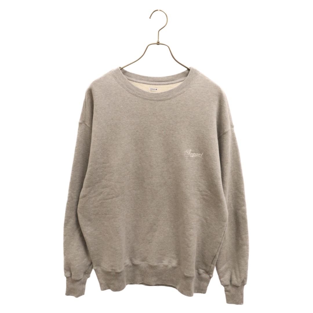 SEQUEL シークエル 23AW CREW NECK SWEAT SHIRT ロゴ刺繍クルーネック スウェット トレーナー シャツ グレー メンズのトップス(スウェット)の商品写真