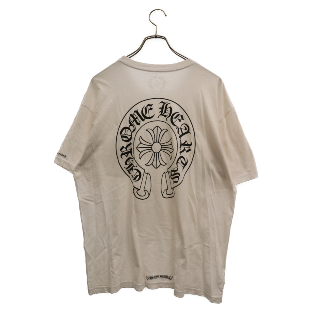 Chrome Hearts(クロムハーツ)のCHROME HEARTS クロムハーツ Horseshoe Tee ホースシュー ラベル プリント半袖Tシャツ ホワイト メンズのトップス(Tシャツ/カットソー(半袖/袖なし))の商品写真