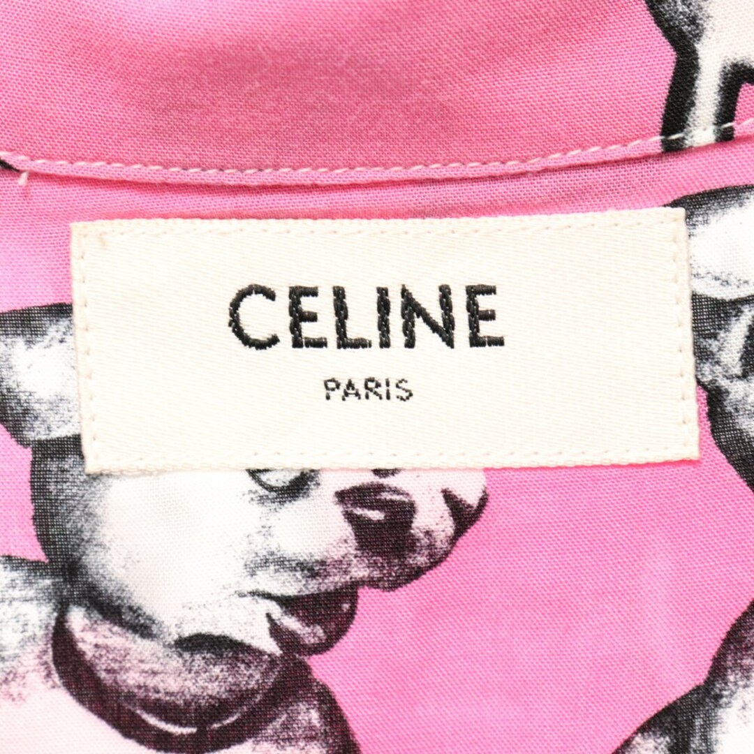 celine(セリーヌ)のCELINE セリーヌ 22SS by Hedi Slimane 2C730307Q アーティストプリント ハワイアンオープンカラー半袖シャツ ピンク メンズのトップス(シャツ)の商品写真