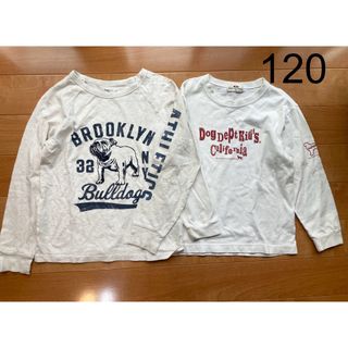 ギャップキッズ(GAP Kids)のキッズ 長袖 ロンT ホワイト 2枚 120(Tシャツ/カットソー)