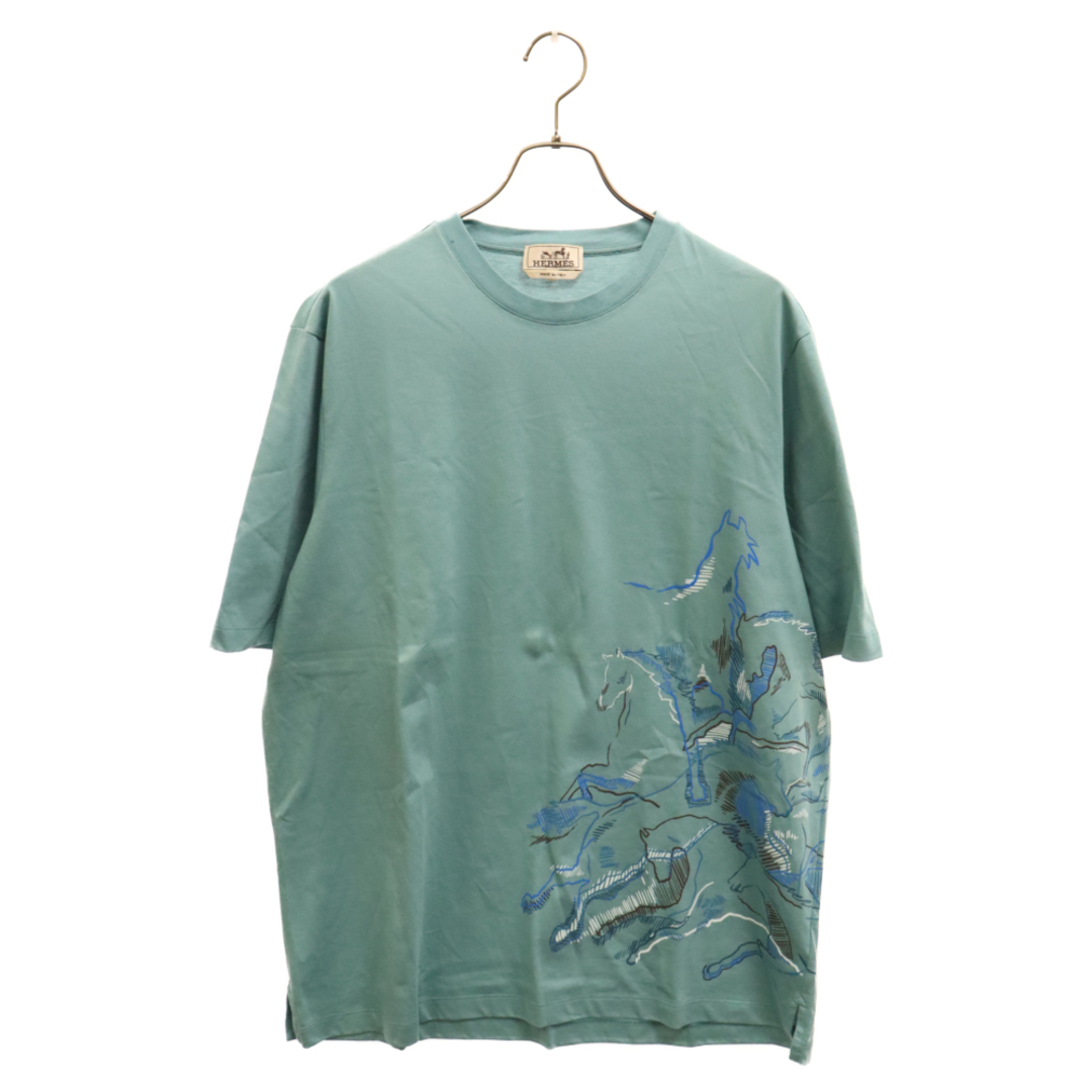 Hermes(エルメス)のHERMES エルメス 22SS カヴァルカード 半袖Tシャツ ライトブルー メンズのトップス(Tシャツ/カットソー(半袖/袖なし))の商品写真