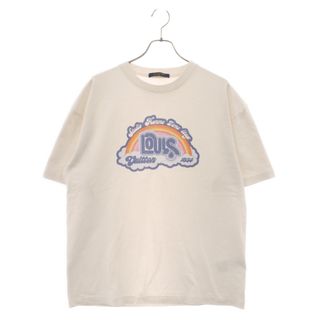 LOUIS VUITTON - LOUIS VUITTON ルイヴィトン 23SS レインボープリンテッド フロントプリント 半袖Tシャツ カットソー ホワイト RM231 NPL HOY78W