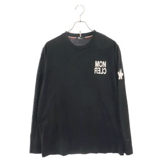 モンクレール(MONCLER)のMONCLER モンクレール 21AW GRENOBLE グルノーブル クルーネックスウェット 3Dロゴ 長袖Tシャツ ブラック G20978D00002 8390T(Tシャツ/カットソー(七分/長袖))