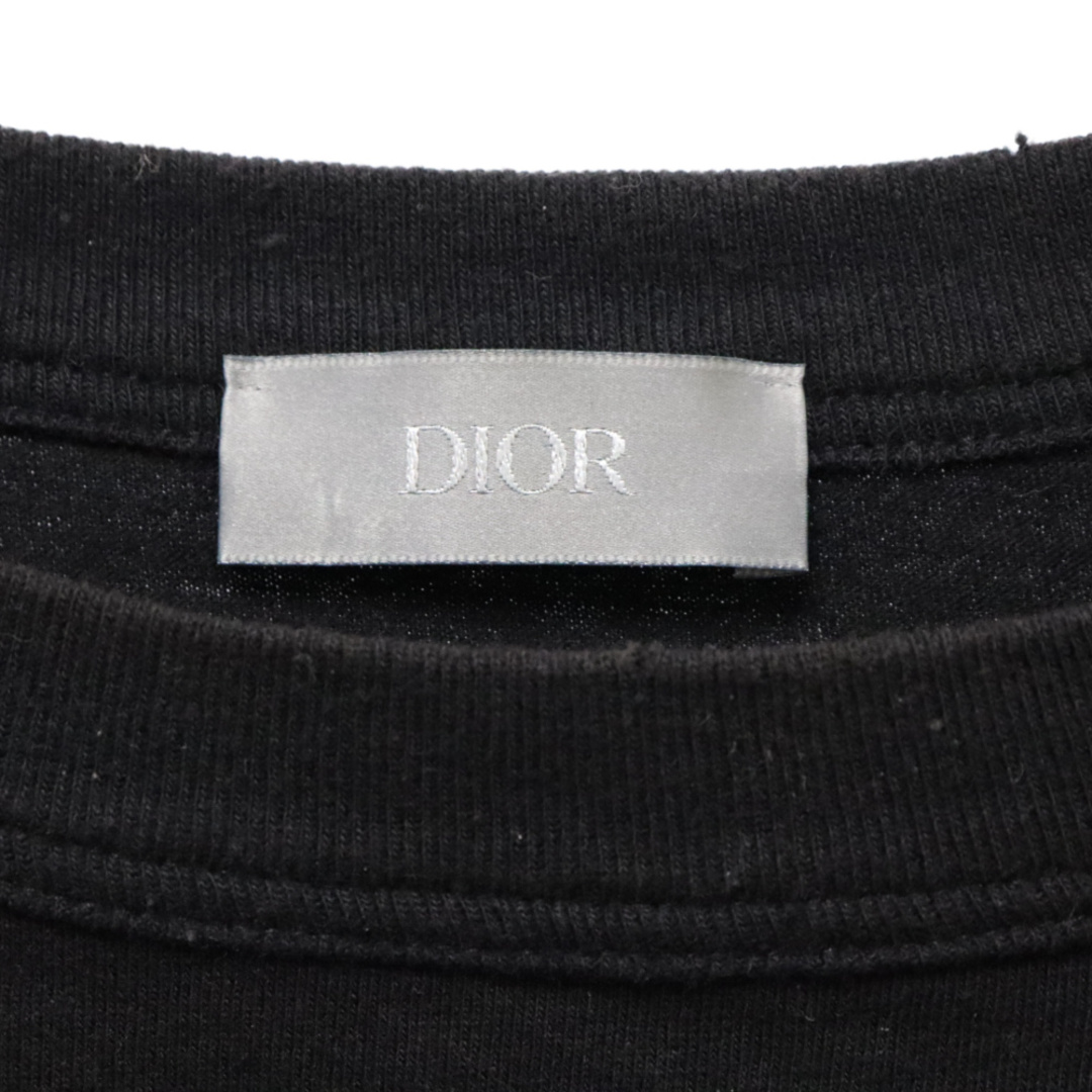 Dior(ディオール)のDIOR ディオール 23SS × ERL Relaxed Fit Tee × イーアールエル リラックスフィット ロゴ刺繍 ラメ半袖Tシャツ ブラック 313J647A0817 メンズのトップス(Tシャツ/カットソー(半袖/袖なし))の商品写真