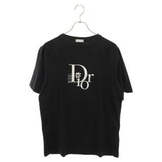 ディオール(Dior)のDIOR ディオール 23SS × ERL Relaxed Fit Tee × イーアールエル リラックスフィット ロゴ刺繍 ラメ半袖Tシャツ ブラック 313J647A0817(Tシャツ/カットソー(半袖/袖なし))