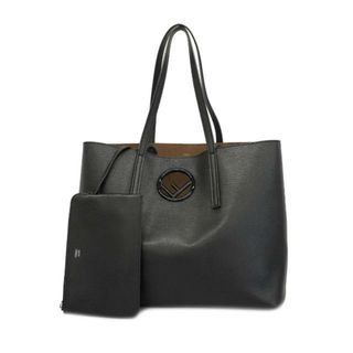 フェンディ(FENDI)の【4hd4899】フェンディ トートバッグ/キャナイエフ/レザー/ブラック/シルバー金具 【中古】 レディース(トートバッグ)