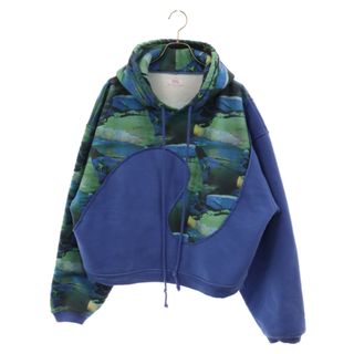 ERL イーアールエル PRINT SWIRL FLEECE HOODIE プリントスワールフリースパーカー ブルー(パーカー)