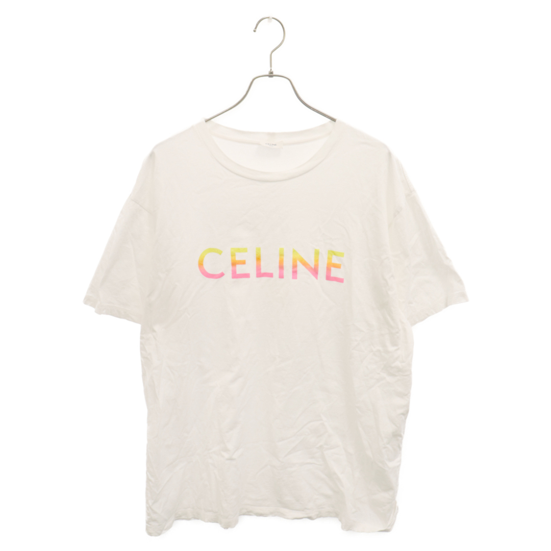 celine(セリーヌ)のCELINE セリーヌ 22AW Gradation Logo Tee グラデーションロゴ半袖Tシャツ カットソー ホワイト X10B671Q メンズのトップス(Tシャツ/カットソー(半袖/袖なし))の商品写真