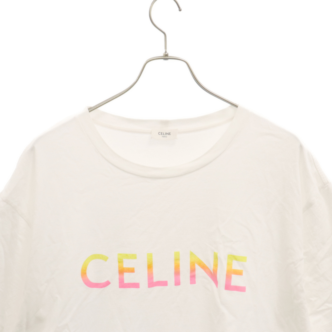 celine(セリーヌ)のCELINE セリーヌ 22AW Gradation Logo Tee グラデーションロゴ半袖Tシャツ カットソー ホワイト X10B671Q メンズのトップス(Tシャツ/カットソー(半袖/袖なし))の商品写真