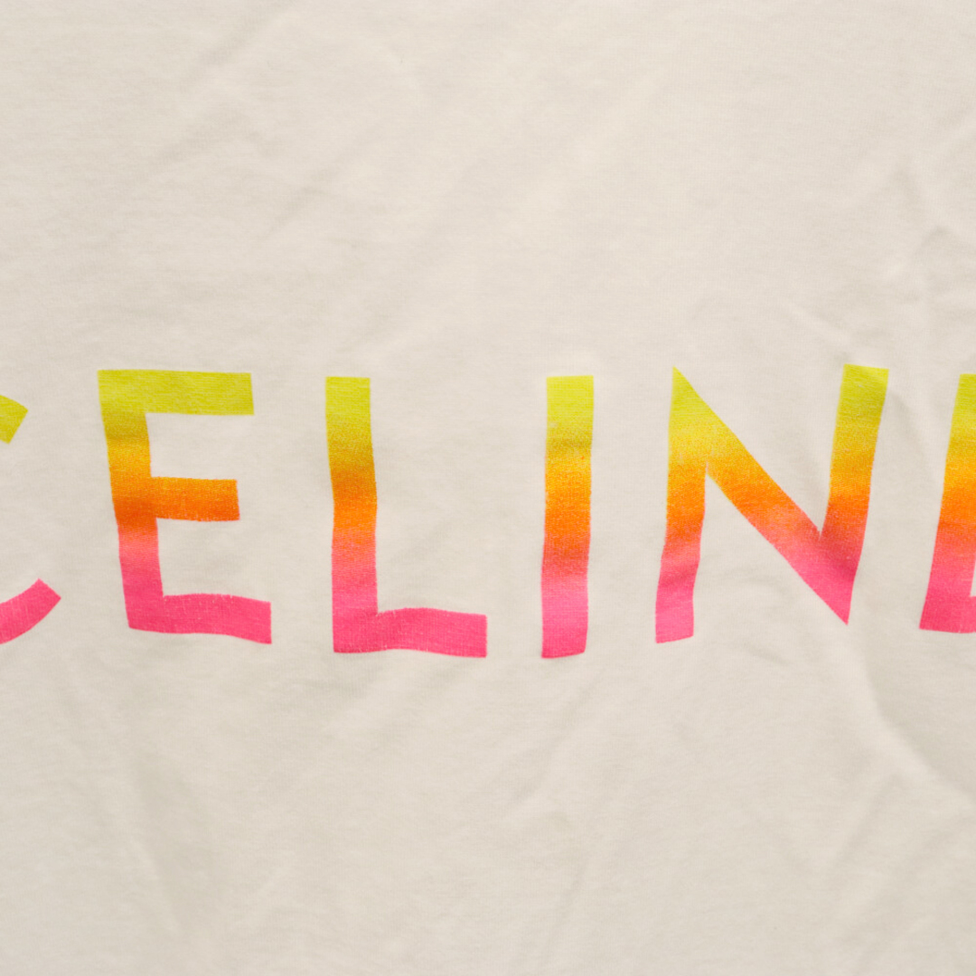 celine(セリーヌ)のCELINE セリーヌ 22AW Gradation Logo Tee グラデーションロゴ半袖Tシャツ カットソー ホワイト X10B671Q メンズのトップス(Tシャツ/カットソー(半袖/袖なし))の商品写真