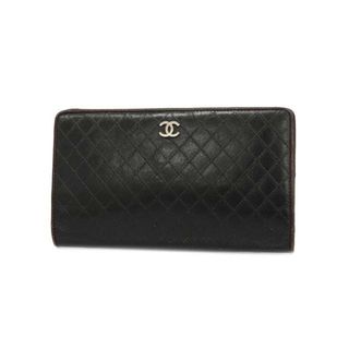 シャネル(CHANEL)の【4hd4913】シャネル 長財布/ビコローレ/レザー/ブラック/シルバー金具 【中古】 レディース(財布)