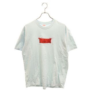 シュプリーム(Supreme)のSUPREME シュプリーム 22SS Ralph Steadman Box Logo Tee ラルフステッドマン ボックスロゴペイント 半袖Tシャツ カットソー ブルー(Tシャツ/カットソー(半袖/袖なし))