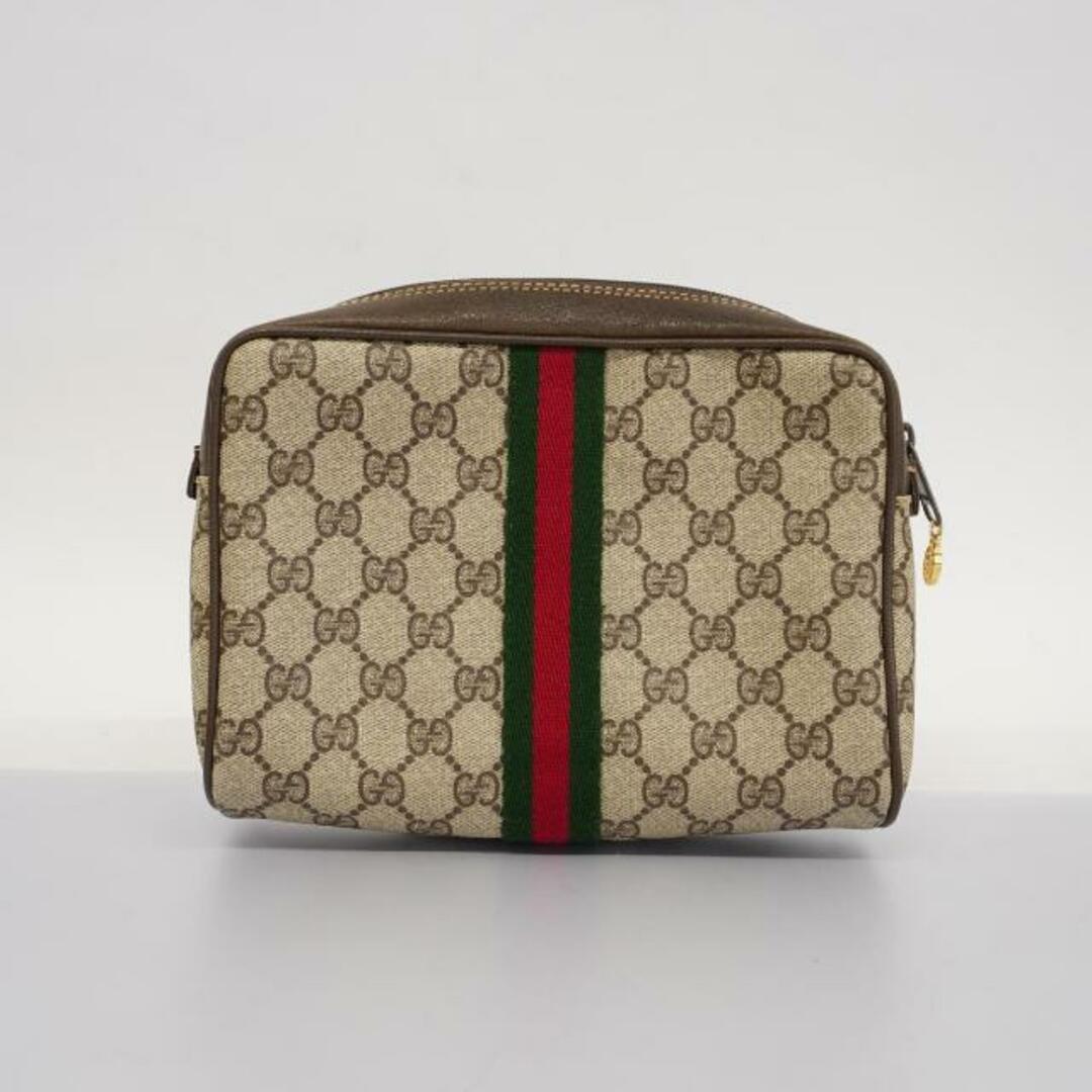 Gucci(グッチ)の【4hd4935】グッチ クラッチバッグ/GGスプリーム/シェリーライン/010 378/PVC/レザー/ブラウン/ゴールド金具 【中古】 レディース メンズのバッグ(セカンドバッグ/クラッチバッグ)の商品写真