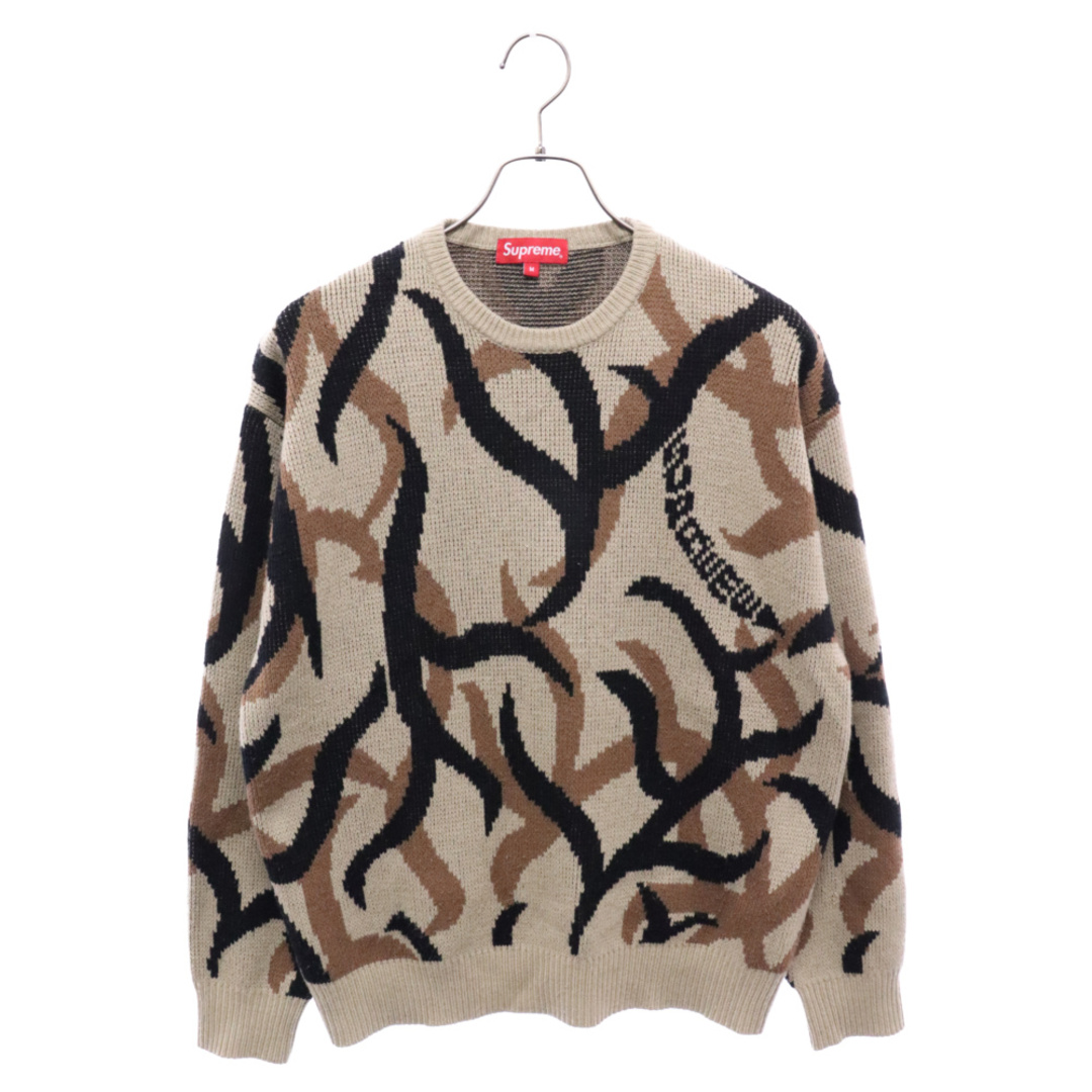 Supreme(シュプリーム)のSUPREME シュプリーム 19AW Tribal Camo Sweater トライバルカモ アクリルニット クルーネックセーター ベージュ メンズのトップス(ニット/セーター)の商品写真