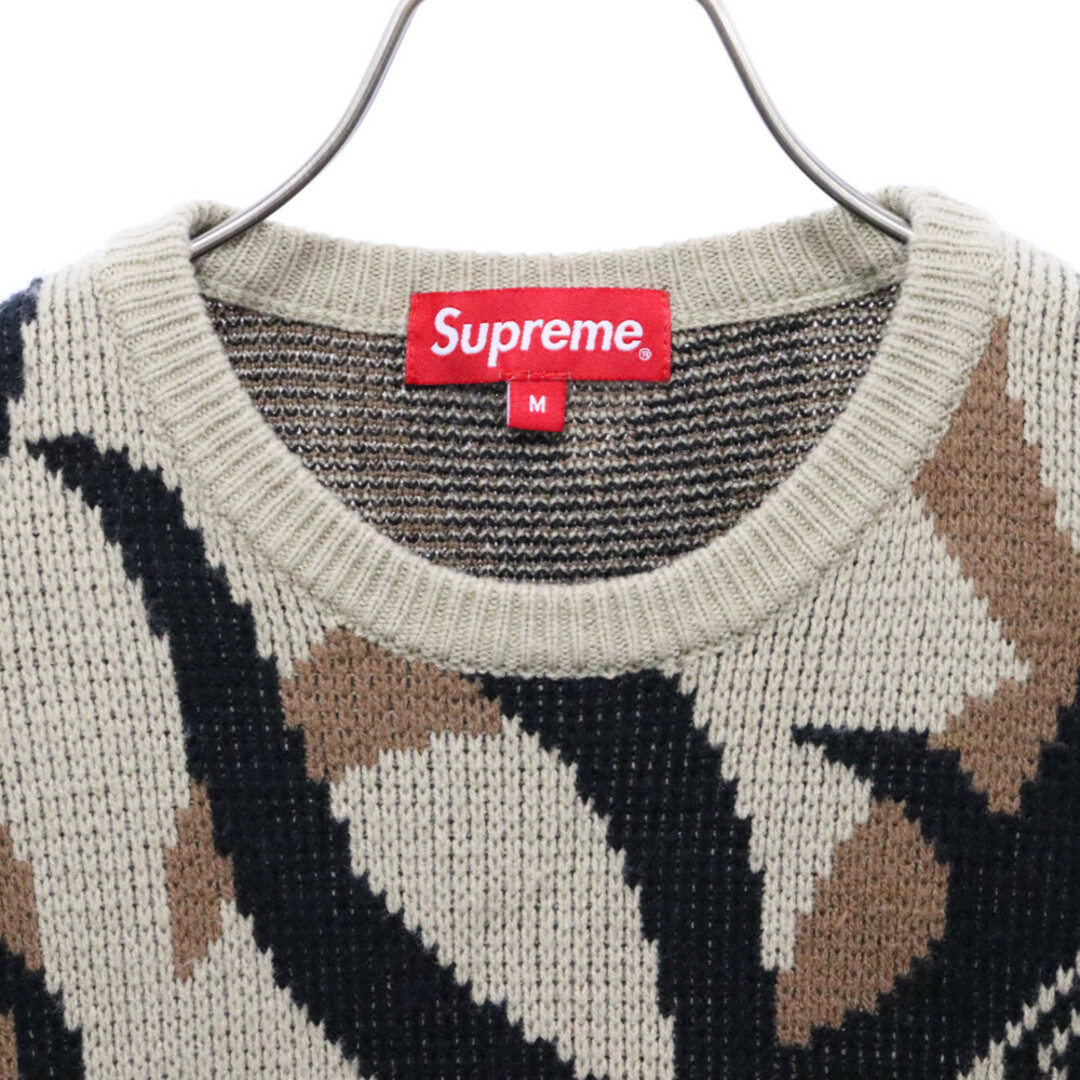 Supreme(シュプリーム)のSUPREME シュプリーム 19AW Tribal Camo Sweater トライバルカモ アクリルニット クルーネックセーター ベージュ メンズのトップス(ニット/セーター)の商品写真