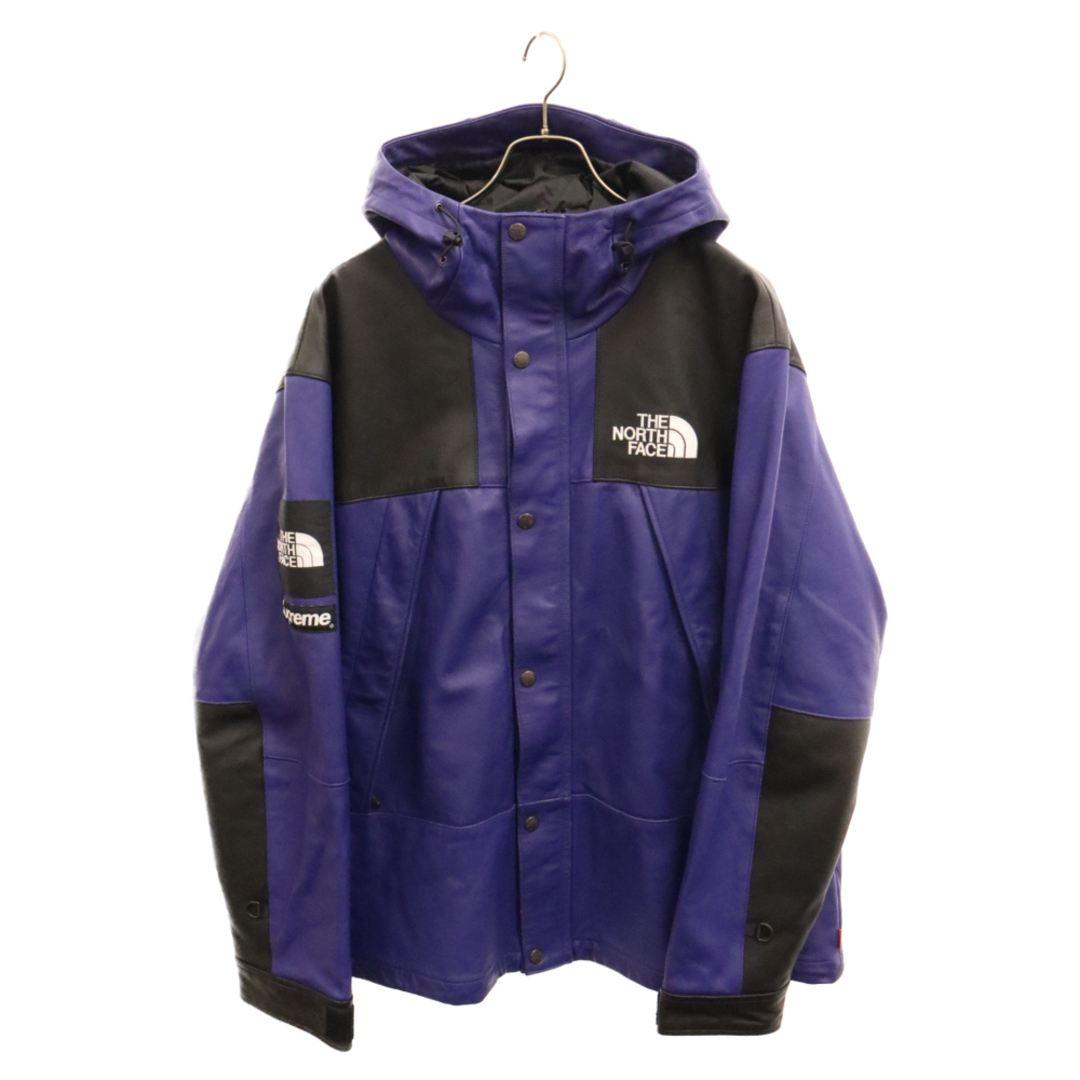 Supreme(シュプリーム)のSUPREME シュプリーム 18AW × THE NORTH FACE Leather Mountain Jacket ザ ノースフェイス レザーマウンテンジャケット ブルー NF0A3VJ8 メンズのジャケット/アウター(マウンテンパーカー)の商品写真