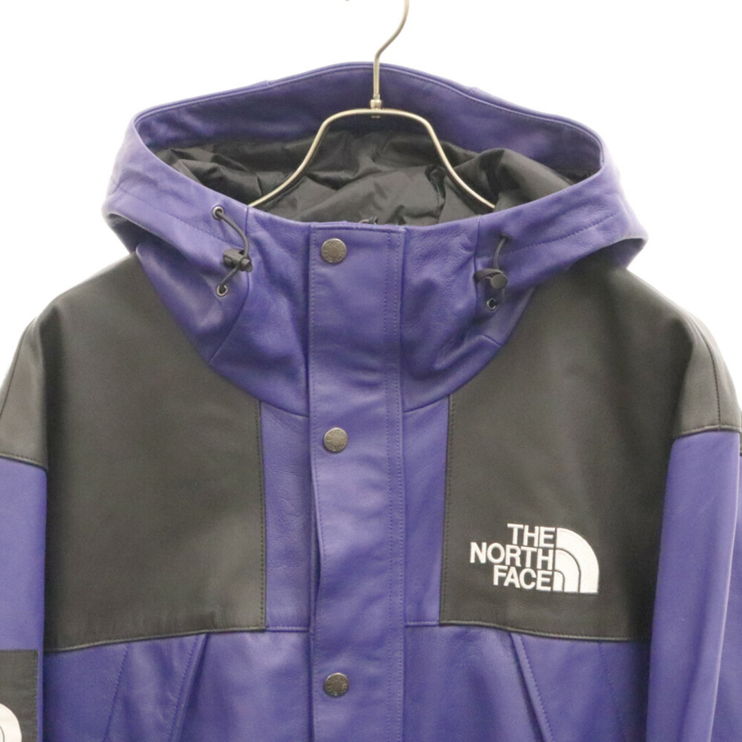 Supreme(シュプリーム)のSUPREME シュプリーム 18AW × THE NORTH FACE Leather Mountain Jacket ザ ノースフェイス レザーマウンテンジャケット ブルー NF0A3VJ8 メンズのジャケット/アウター(マウンテンパーカー)の商品写真