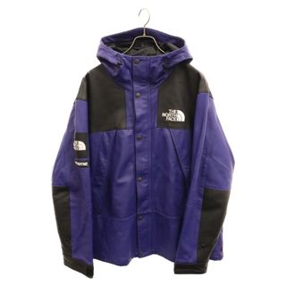 Supreme - SUPREME シュプリーム 18AW × THE NORTH FACE Leather Mountain Jacket ザ ノースフェイス レザーマウンテンジャケット ブルー NF0A3VJ8