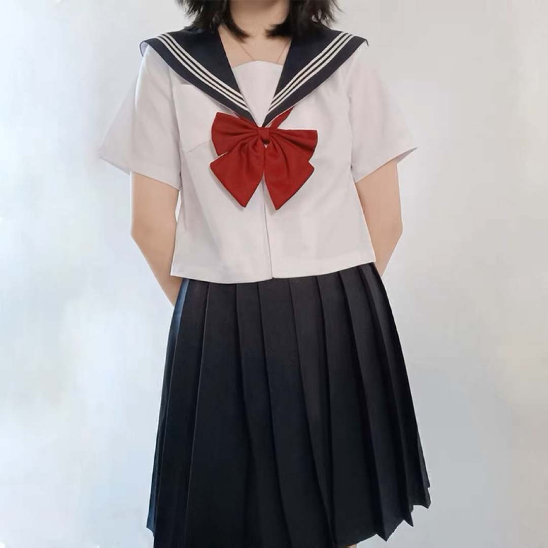 新品 未使用 コスプレ レディース 大きいサイズ 3l セーラー服 制服 半袖 エンタメ/ホビーの同人誌(コスプレ)の商品写真