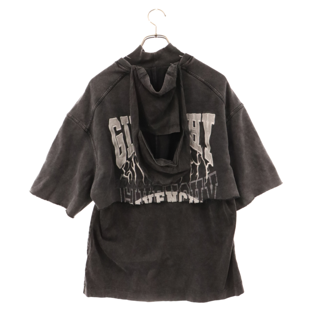 GIVENCHY(ジバンシィ)のGIVENCHY ジバンシィ 22AW オーバーラップエフェクト刺繍レイヤードTシャツ ブラック/グレー BM71FE3Y8T メンズのトップス(Tシャツ/カットソー(半袖/袖なし))の商品写真