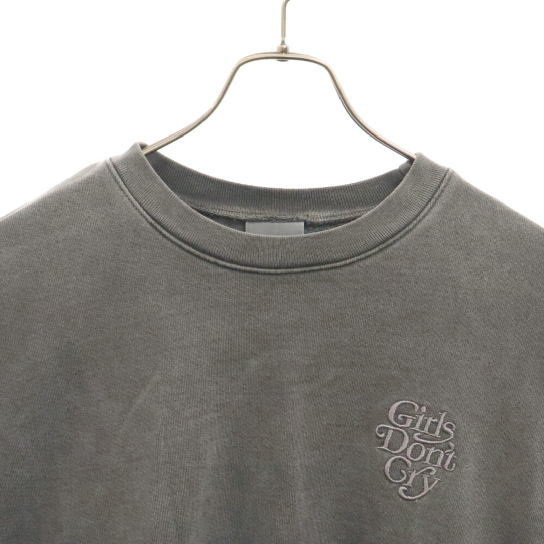 Girls Don't Cry ガールズドントクライ 19AW Tonal Crewneck Sweatshirt トーナルクルーネックスウェットシャツ オーバーダイスウェットトレーナー グレー メンズのトップス(スウェット)の商品写真