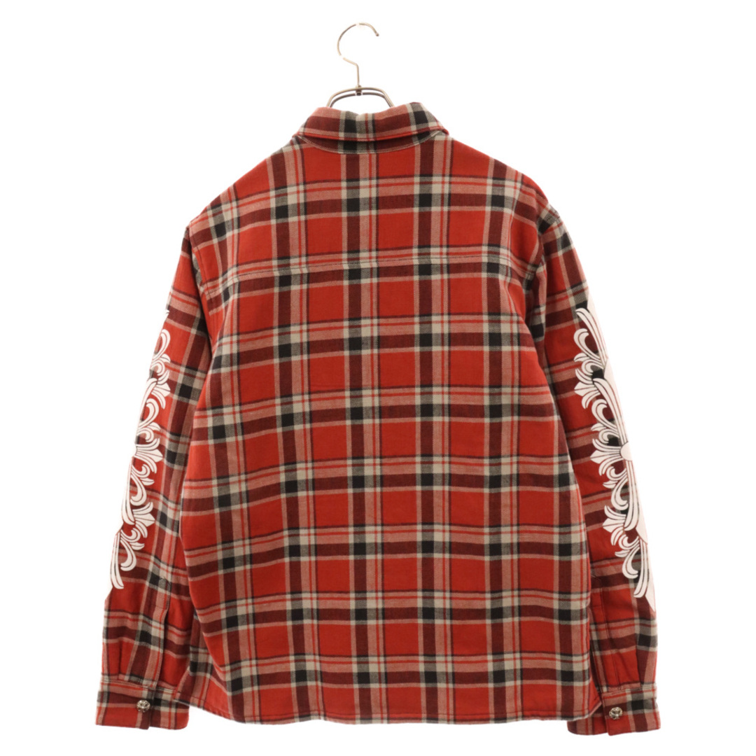 Chrome Hearts(クロムハーツ)のCHROME HEARTS クロムハーツ WORK'N SHIRT JNKYRS PLD RED ワークン キルティング シャツジャケット レッド メンズのジャケット/アウター(フライトジャケット)の商品写真