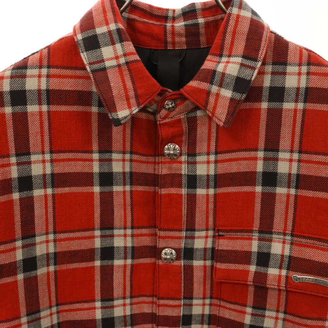 Chrome Hearts(クロムハーツ)のCHROME HEARTS クロムハーツ WORK'N SHIRT JNKYRS PLD RED ワークン キルティング シャツジャケット レッド メンズのジャケット/アウター(フライトジャケット)の商品写真