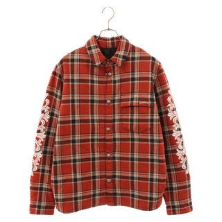 クロムハーツ(Chrome Hearts)のCHROME HEARTS クロムハーツ WORK'N SHIRT JNKYRS PLD RED ワークン キルティング シャツジャケット レッド(フライトジャケット)