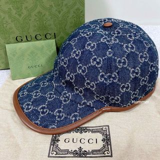 グッチ(Gucci)の国内正規品 美品 XL グッチ GG デニム ジャガード キャップ  帽子 付属(キャップ)