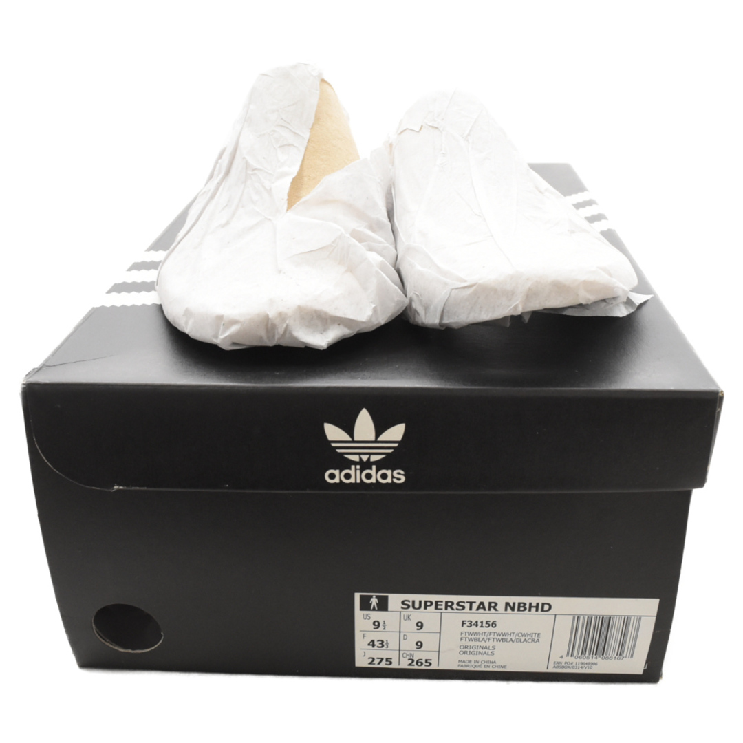 adidas(アディダス)のadidas アディダス  × NEIGHBORHOOD SUPERSTAR NBHD × ネイバーフッド スーパースターローカットスニーカー ホワイト US9.5/27.5cm F34156 メンズの靴/シューズ(スニーカー)の商品写真