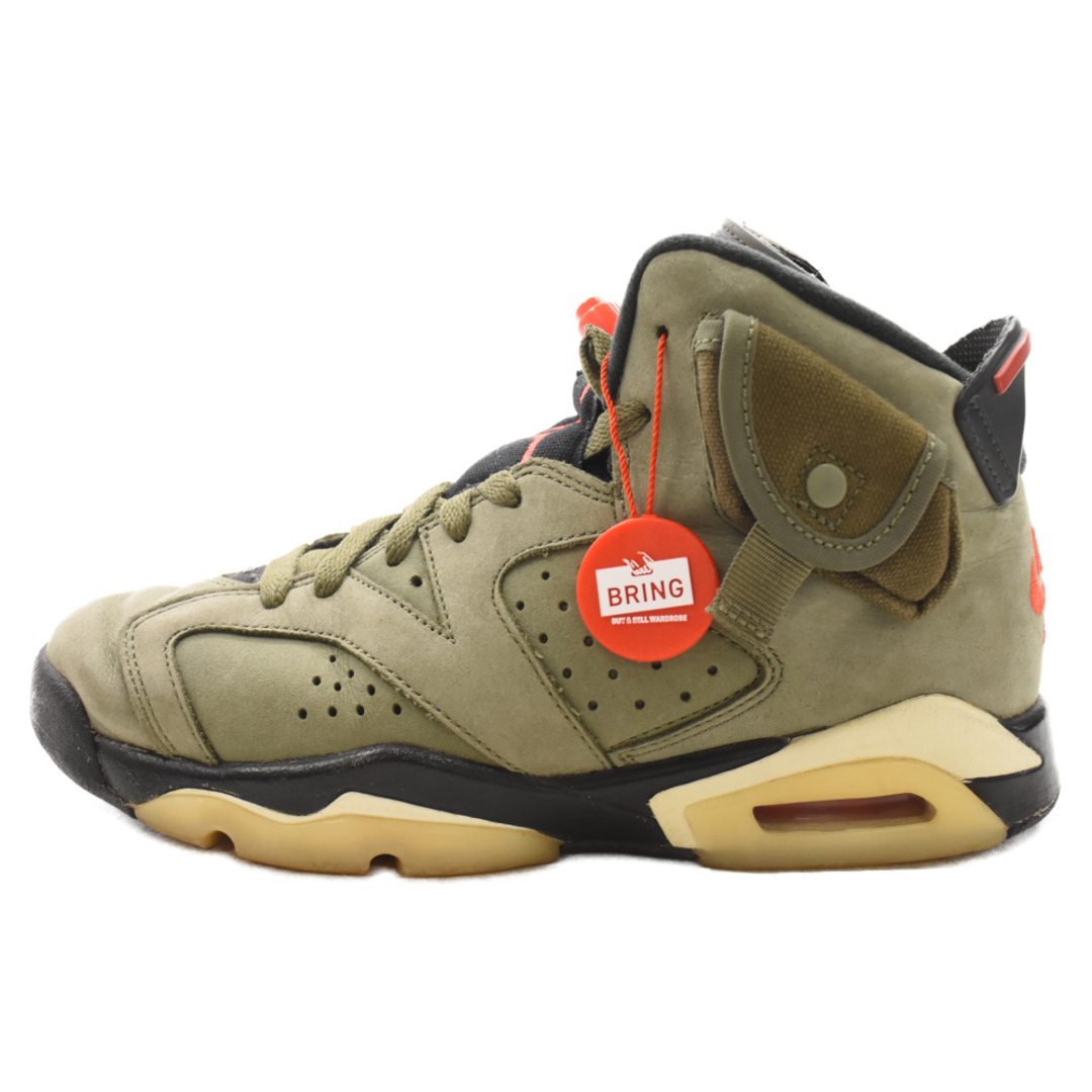 NIKE(ナイキ)のNIKE ナイキ  × TRAVIS SCOTT AIR JORDAN 6 RETRO SP (GS) トラヴィススコット エアジョーダン6 ハイカットスニーカーシューズ カーキ US5Y/23.5cm CN1085-200 メンズの靴/シューズ(スニーカー)の商品写真