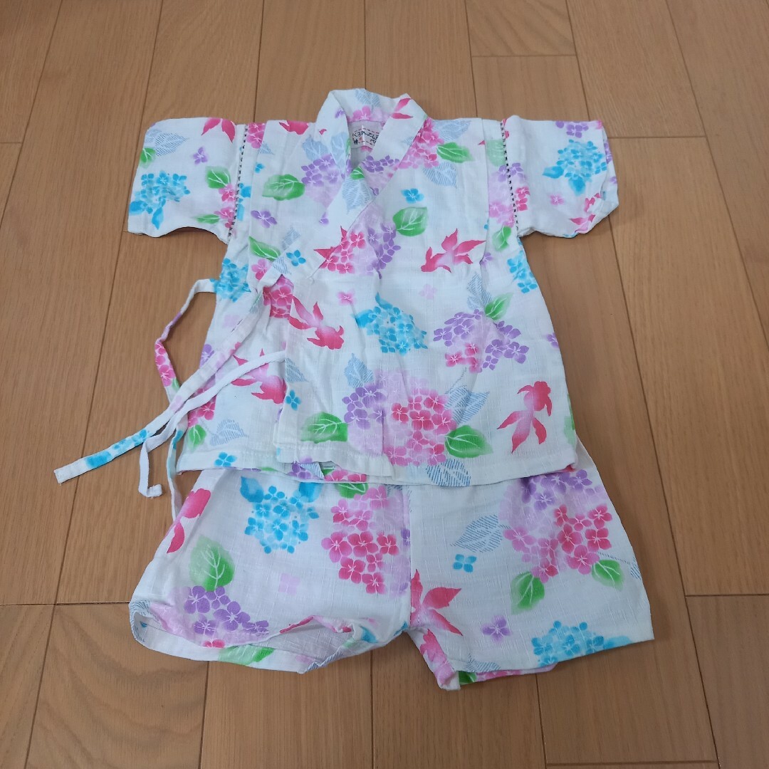 甚平　子ども　女の子　80cm キッズ/ベビー/マタニティのベビー服(~85cm)(甚平/浴衣)の商品写真