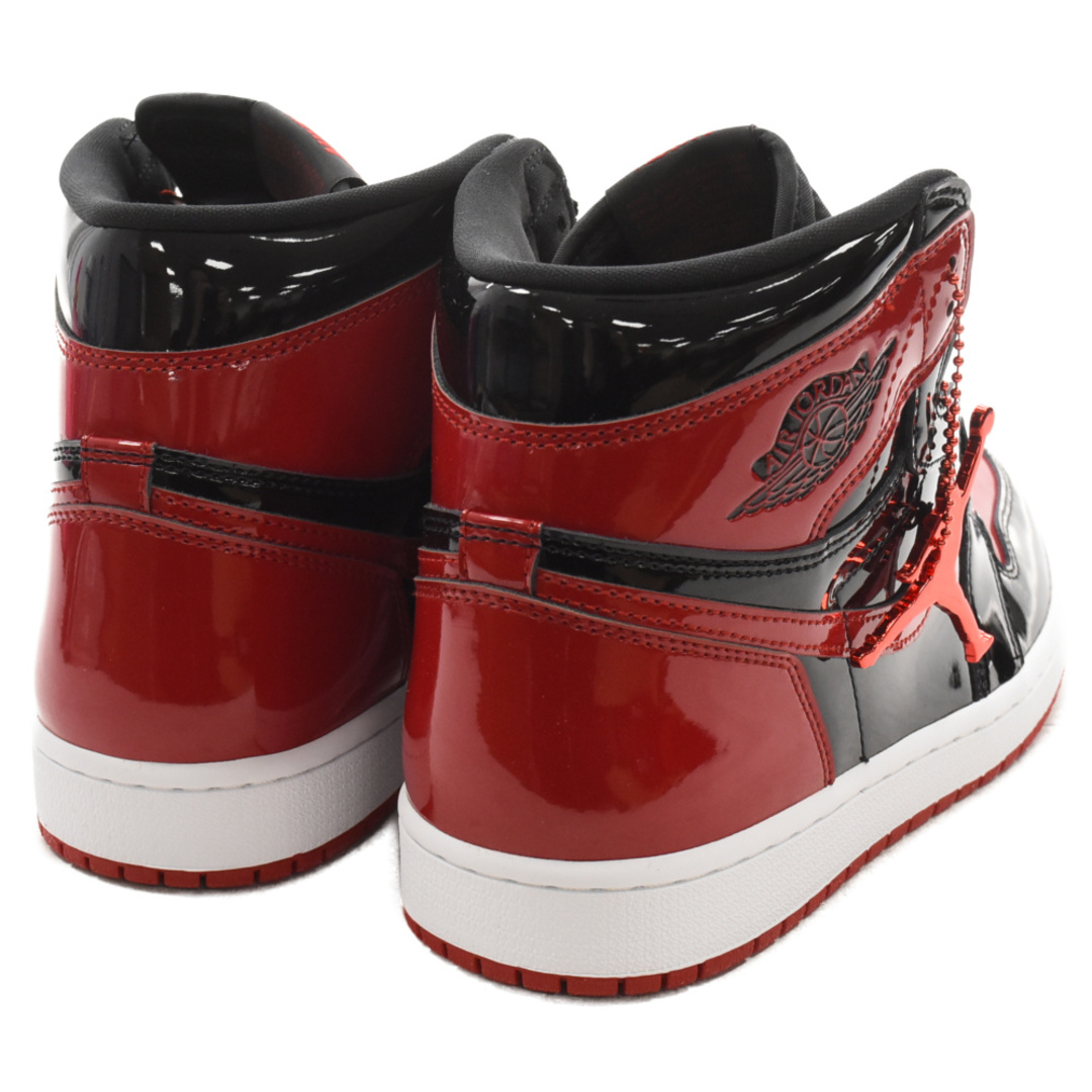 NIKE(ナイキ)のNIKE ナイキ AIR JORDAN 1 RETRO HIGH OG PATENT BRED エアジョーダン1 レトロ パテント ブレッド ハイカットスニーカー ブラック/レッド US9.5/27.5cm 555088-063 メンズの靴/シューズ(スニーカー)の商品写真