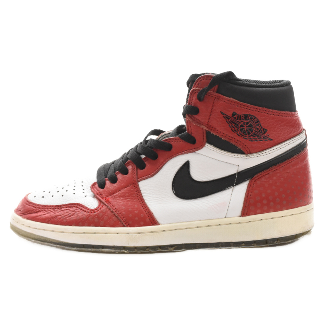 NIKE(ナイキ)のNIKE ナイキ AIR JORDAN 1 RETRO HIGH OG ORIGIN STORY エアジョーダン1 オリジンストーリー ハイカットスニーカー レッド/ホワイト US10/28cm 555088-602 メンズの靴/シューズ(スニーカー)の商品写真