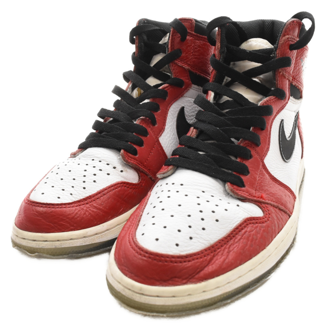 NIKE(ナイキ)のNIKE ナイキ AIR JORDAN 1 RETRO HIGH OG ORIGIN STORY エアジョーダン1 オリジンストーリー ハイカットスニーカー レッド/ホワイト US10/28cm 555088-602 メンズの靴/シューズ(スニーカー)の商品写真