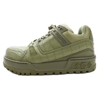 ルイヴィトン(LOUIS VUITTON)のLOUIS VUITTON ルイヴィトン 24SS LV Trainer Maxi Sneaker Khaki LVトレイナー マキシ ローカットスニーカー シューズ カーキ グリーン 1ACN21 7 1/2(スニーカー)