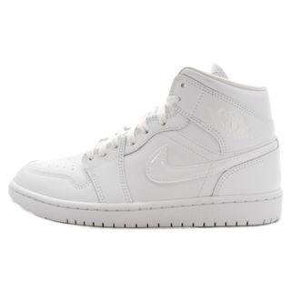 ナイキ(NIKE)のNIKE ナイキ WMNS AIR JORDAN 1 MID TRIPLE WHITE DV0991-111 ウィメンズ エアジョーダン1 ミッド トリプルホワイト ミドルカットスニーカー ホワイト US8.5/25.5cm(スニーカー)