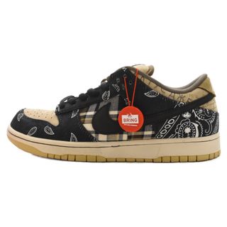 ナイキ(NIKE)のNIKE SB ナイキエスビー  × TRAVIS SCOTT DUNK LOW PRM QS Cactus Jack トラビススコット ダンク カクタスジャック ローカットスニーカー ベージュ/ネイビー US9.5/27.5cm CT5053-001(スニーカー)