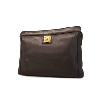 セリーヌ(celine)の【4hd5071】セリーヌ クラッチバッグ/レザー/ブラック/ゴールド金具 【中古】 レディース(トートバッグ)