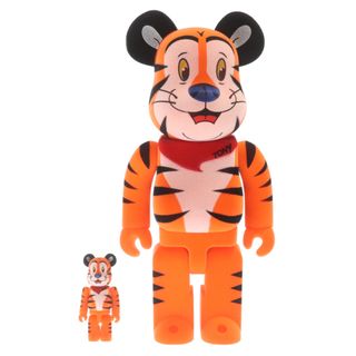 メディコムトイ(MEDICOM TOY)のMEDICOM TOY メディコムトイ BE@RBRICK Tony The Tiger FLOCKY Ver. 100% & 400% ベアブリック トニーザタイガー シャーク ホビー 人形 フィギュア オレンジ(その他)