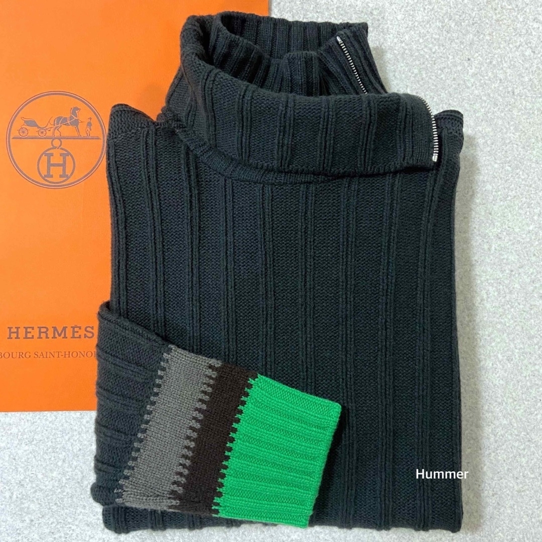 Hermes(エルメス)の国内正規品 22Aw～23 未使用同様 XL エルメス ジップハイネック ニット メンズのトップス(ニット/セーター)の商品写真