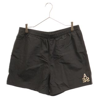 WIND AND SEA - WIND AND SEA ウィンダンシー WDS A-32 NYLON SHORTS ロゴ刺繍 ナイロン ショーツ ショート ハーフパンツ ブラック WDS-PT-06