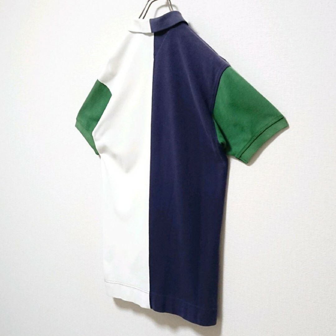 TOMMY HILFIGER(トミーヒルフィガー)のトミーヒルフィガー 90s バイカラー 切替 刺繍 ロゴ 半袖 ポロシャツ メンズのトップス(ポロシャツ)の商品写真