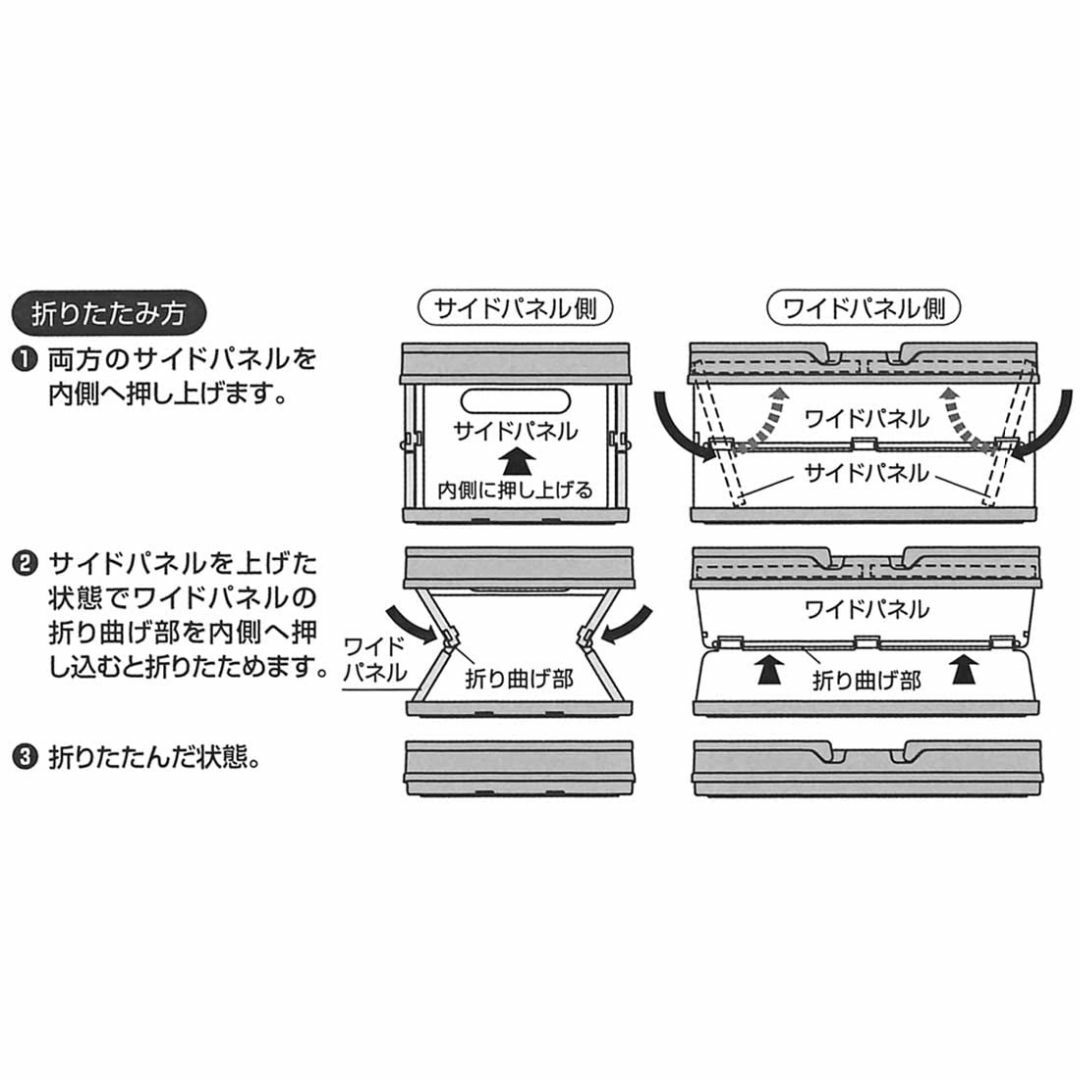 【色:ミッフィーモノトーン】スケーター(Skater) 折りたたみ 収納ボックス インテリア/住まい/日用品の収納家具(ケース/ボックス)の商品写真