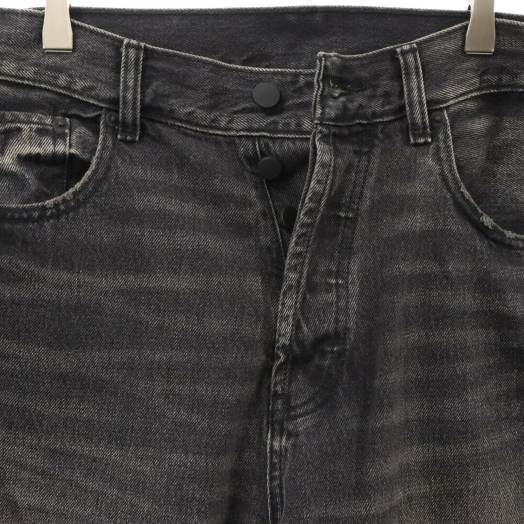 FOG Essentials エフオージー エッセンシャルズ 5 Pocket Jean 5ポケット ボタンフライ ラバーロゴ ストレートデニムパンツ ブラック メンズのパンツ(デニム/ジーンズ)の商品写真