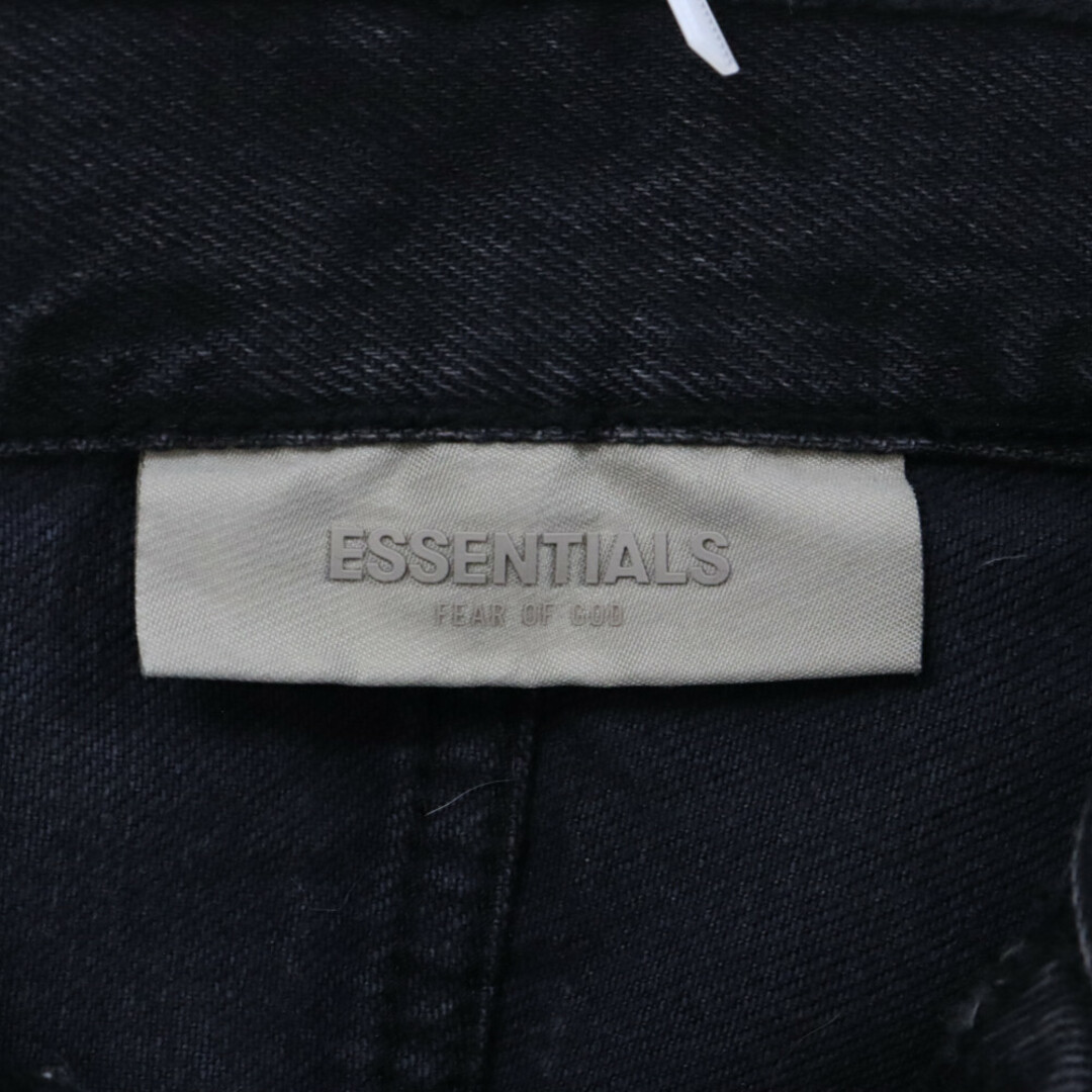 FOG Essentials エフオージー エッセンシャルズ 5 Pocket Jean 5ポケット ボタンフライ ラバーロゴ ストレートデニムパンツ ブラック メンズのパンツ(デニム/ジーンズ)の商品写真