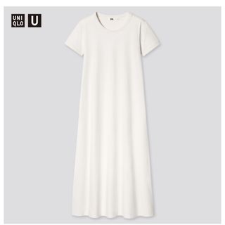 ユニクロ(UNIQLO)のユニクロ　エアリズム　コットンワンピース　Lサイズ(ロングワンピース/マキシワンピース)